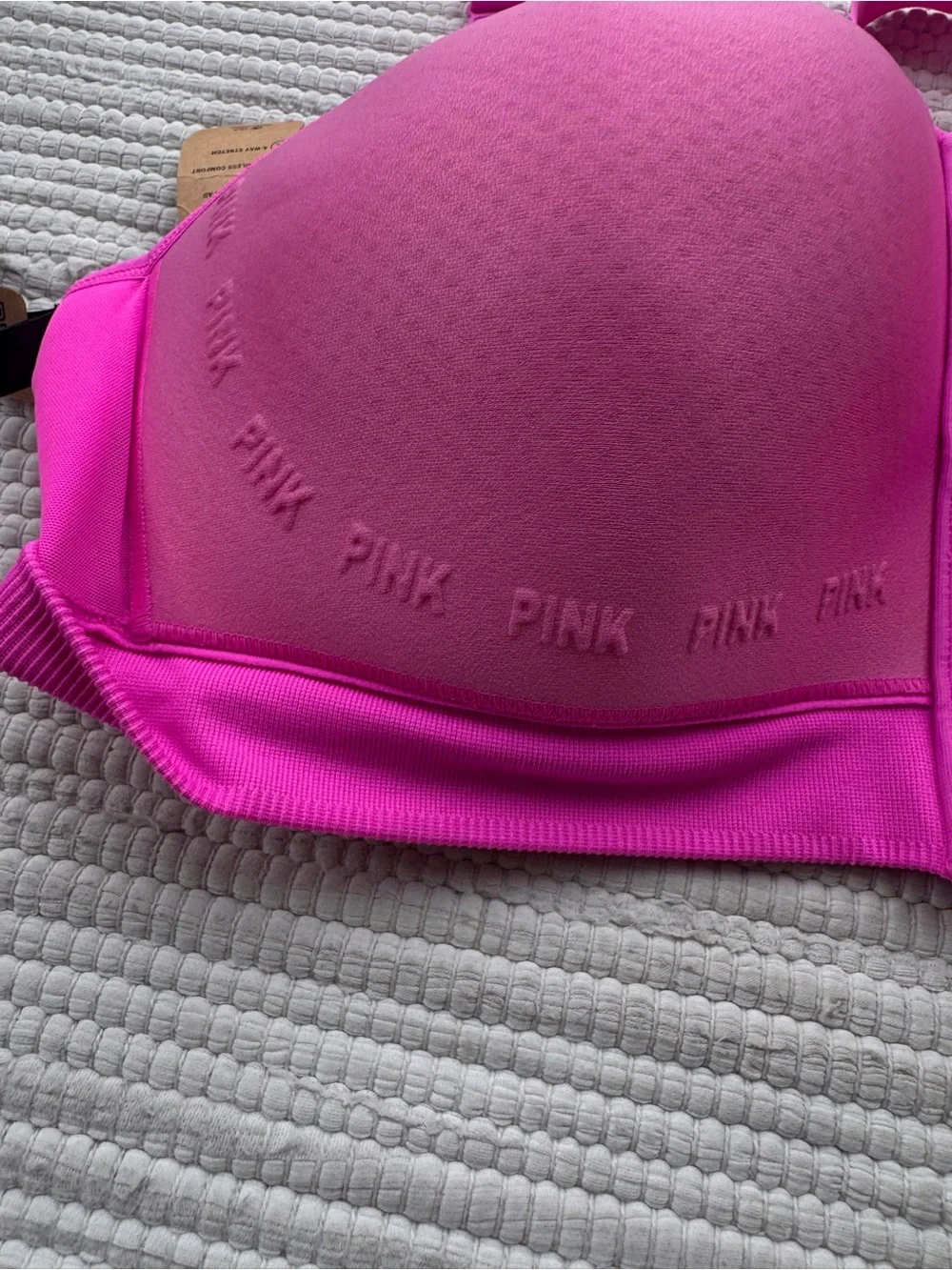 PINK Active Seamless Air High Impact Sports Bra Fuchsia XXL NWT Zip Front